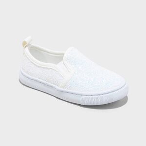 Toddler Madigan Slip-On Glitter Sneakers - Cat & Jack White 7T